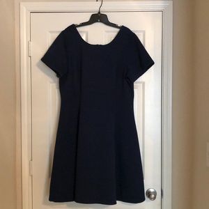 Lane Bryant navy midi dress